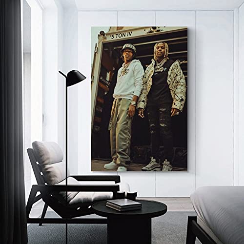 WEILEI Lil Baby - Póster de lona para pared (60 x 90 cm)