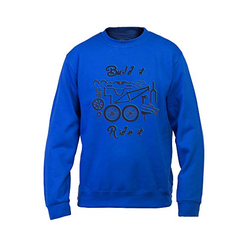 Wild Soul Tees, sudadera para hombre, Build it Ride it | BMX Lovers | Street Life Azul azul S