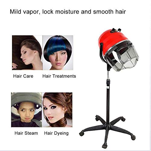 WRQ Vaporizador para Cabello, Vaporizador Pelo Profesional Casco Secador Peluqueria Móvil con Ruedas Herramienta Peinado del Cabello