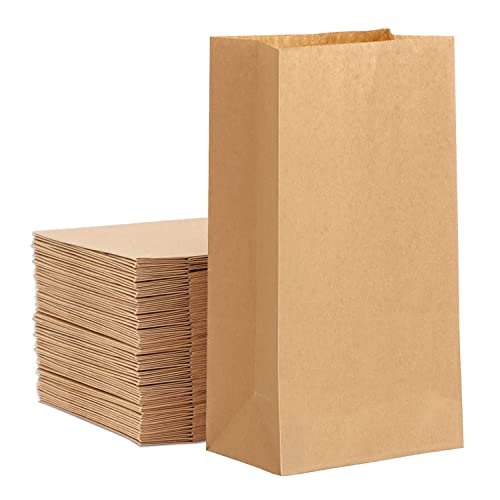 Xingsky Pack of 60 paper bags, small gift bags, brown kraft paper bags, bread bags, paper, sandwich bags, paper bags for sweets, kraft paper bag for food, sweets(9*15*28cm)