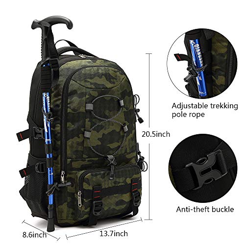 XQXA Mochila de viaje para ordenador portátil, 45 L, mochila duradera, apta para computadora de 17,3 pulgadas, mochilas de negocios para mujeres y hombres