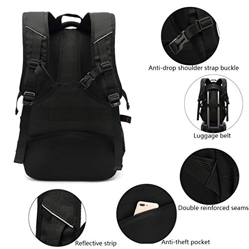 XQXA Mochila de viaje para ordenador portátil, 45 L, mochila duradera, apta para computadora de 17,3 pulgadas, mochilas de negocios para mujeres y hombres