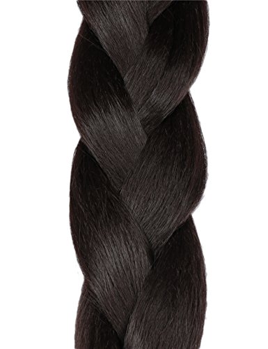 YMHPRIDE 5 unidades 24 pulgadas Kanekalon extensión del pelo trenzado sintético suave calidad luz negro Jumbo trenza