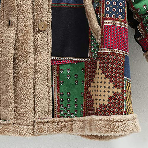 Zilosconcy Abrigo con Capucha de Invierno Mujer con Estampado con Capucha y Bolsillos Cremallera Abrigos Vintage Rebajas Talla Grande Suéter Tipo Suelto Casual Gruesos de Lana Outwear Hoodie