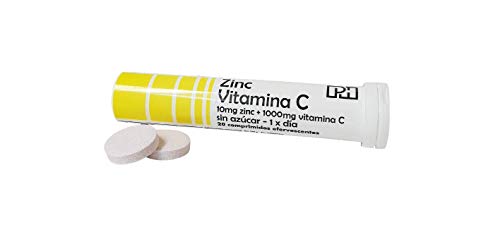 ZINC + VITAMINA C PH 20 comprimidos efervescentes, suplemento para las defensas, oxidación y formación colágeno