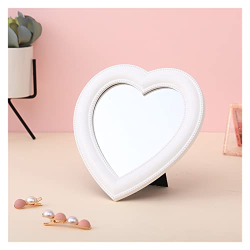 ZTHUACH Web Celebridad cosmético Espejo Decorativo Espejo niña corazón Estudiante Dormitorio Espejo portátil casa pequeño Espejo (Color : Paint Powder)