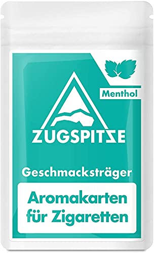 ZUGSPITZE 30 Tarjetas de Aroma Mentolado para Cigarrillos o Tabaco - Mentolado Hecho de Menta Japonesa 100% Natural