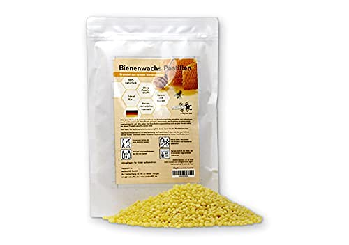 1 kg = 1000 g 100% cera de abejas pura | Cera perfecta para cosméticos y fabricación de velas | 100% natural | marca alemana MolinoRC®