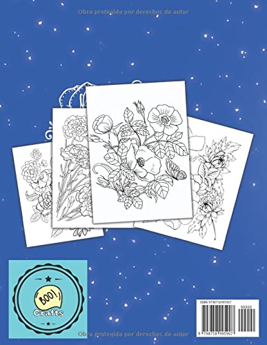 100 Flores Libro de Colorear para Adultos: con más de 100 páginas para Colorear con hermosas Flores y Diseños Florales Naturaleza ramos, guirnaldas y ... colorear antiestrés. Inspirational Designs,