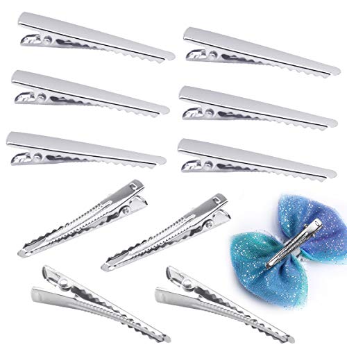 100 Piezas Clips de Pelo de Alligator, Metal Cocodrilo Pinza de Cabello para Marcar Peinar Planchar el Pelo, Dientes Pasador de Pelo para Mujeres Niñas DIY Artesanía Pelo Lazo, 45mm