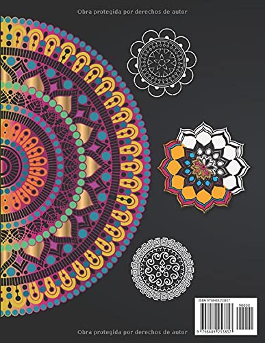 120 mandalas florales para colorear un libro para colorear para adultos: con más de 120 mandalas florales más bellos del mundo para aliviar el estrés y relajarse, (solo agregue color)
