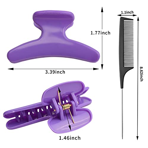 25 piezas de pinzas para el cabello antideslizantes de mariposa, estilo elegante y sección de peluquería de cocodrilo, pinzas para el cabello con garra para mujeres, herramienta de peluquería