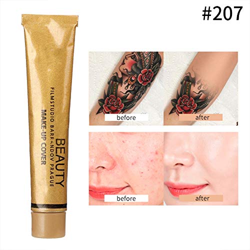3 colores DNM 1.2 oz, corrector para el acné, crema base corrector de círculo oscuro base(# 207)