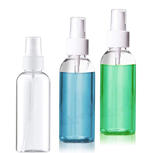 3 Piezas 50ml Bote Spray Pancartas Botella de Spray de Niebla Fina Vacía Atomizador de Viaje Pequeño Plastico Niebla Pulverizador Agua de Perfume Botellas para Maquillaje agua Alcohol