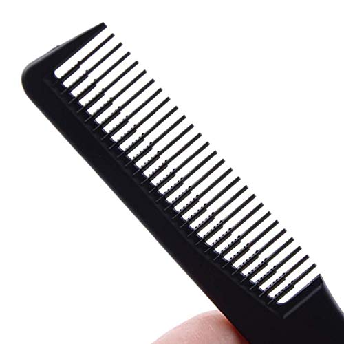 4 Pcs Peine Hueco Negro,Ahuecador De Carbono Negro,Se Utiliza Para Crear Peinados De Moda,19.3x2.6cm
