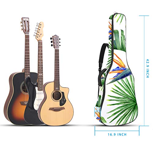 41/42 pulgadas guitarra acústica bolsa impermeable doble ajustable correa para el hombro Guitarras caso Gig bag rosa orquídeas y real