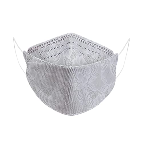 50 Unidades Pañuelos forma de pez Adultos antipolvo Bufandas Reutilizables 5 Capa Elástico Earloop Neckerchief Chal Bandanas con tipo pez,Color sólido (talla única, 17#)