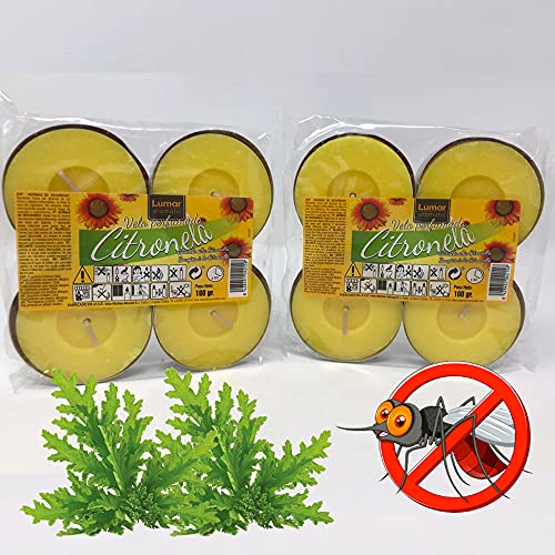 8 Velas de Citronela Antimosquitos Grandes XXL Para Exterior e Interior, Candelitas Citronella Perfectas Para Jardín, Velas XXL Antimosquitos Perfumadas de Citronela