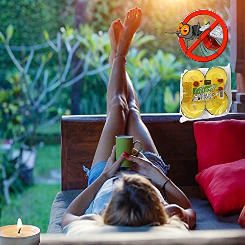 8 Velas de Citronela Antimosquitos Grandes XXL Para Exterior e Interior, Candelitas Citronella Perfectas Para Jardín, Velas XXL Antimosquitos Perfumadas de Citronela