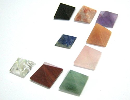 9 mini pirámides de cristal Bagua Vaastu cristal curativo bienestar Feng Shui Reiki energía positiva casa oficina regalo piedra preciosa