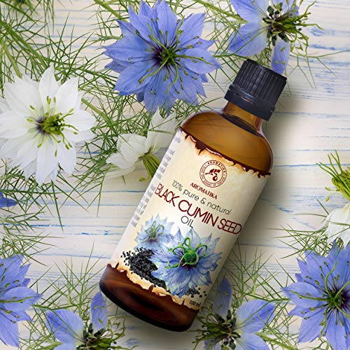 Aceite Comino Negro - 100ml - Nigella Sativa - Oleo Aceite Vegetal de Nigella Sativa - Prensado en Frío - Aceite Base - Aceite Portador - Aceite para la Piel - Cuidado del Cabello