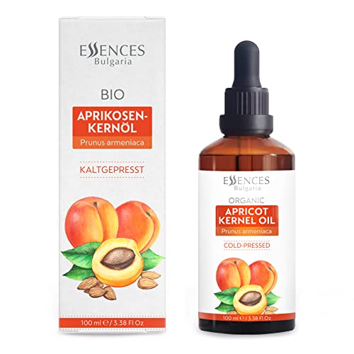 Aceite de Hueso de Albaricoque Orgánico 100 ml, Prensado en Frío, 100% Natural, Máxima Calidad de Nuestra Propia Empresa Familiar