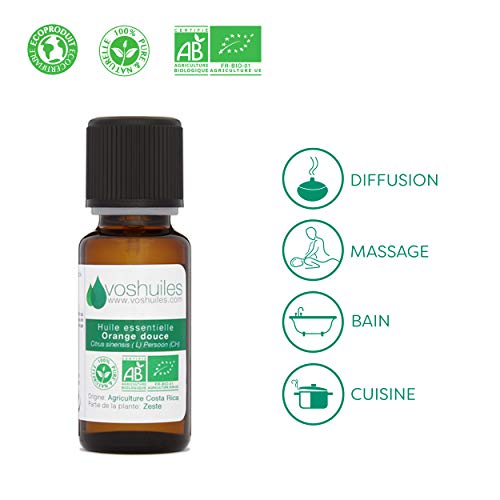 Aceite esencial orgánico de naranja dulce.