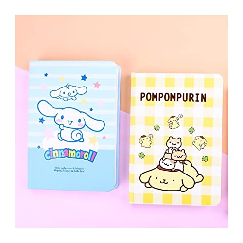 Achnr Dibujos Animados Lindo PVC Suave Transparente a6 Diario Diario Diario Kawaii Diario semanal Cuaderno Escuela papelería (Color : Pompom Purin)