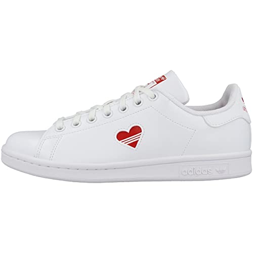 adidas Zapatillas de gimnasia unisex para niños Stan Smith, Cloud White Vivid Red Cloud White Fy4481, 36 EU