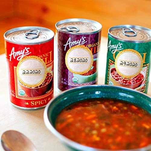 AIEX 500 Piezas Etiquetas Para Conservas Pegatinas De Tarros De Forma Redonda Para Marcas De Almacenamiento De Alimentos, Clasificación De Alimentos (5 cm / 2 Pulgadas De Diámetro)