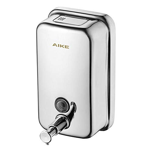 AIKE AK1001 Montaje en Pared 500 ml Bomba Manual Dispensador de jabón Acero Inoxidable Pulido