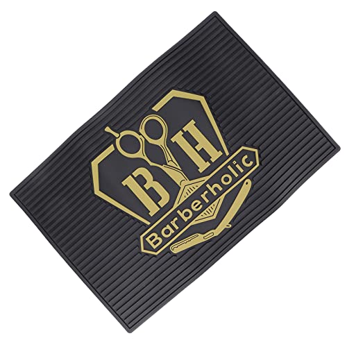 Alfombrilla de Barbero, Alta Resistencia a Bajas Temperaturas Adsorción Fuerte Alfombrilla de Peluquería Buena Mano de Obra Suave Antideslizante para Colocar Herramientas de Peluquería