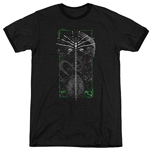 Alien - Camiseta - para Hombre Negro Negro XXX-Large
