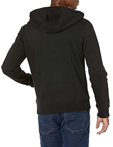 Amazon Essentials Full-Zip Hooded Fleece Sweatshirt Sudadera, Negro (Black), Medium