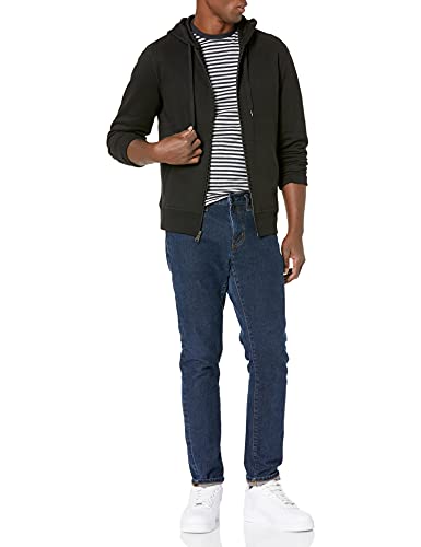 Amazon Essentials Full-Zip Hooded Fleece Sweatshirt Sudadera, Negro (Black), Medium