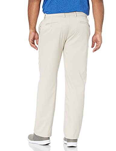 Amazon Essentials Pantalón de Golf Elástico de Ajuste Clásico Hombre, Piedra, 35W / 32L