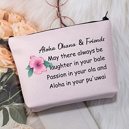 Amigo Regalos Bolsa de Maquillaje Amigo Bolsa de Cosmética Hawaiana Bendición Regalos de Amistad Puede haber Siempre risas en su paca, Ohana Friends - Bolso,