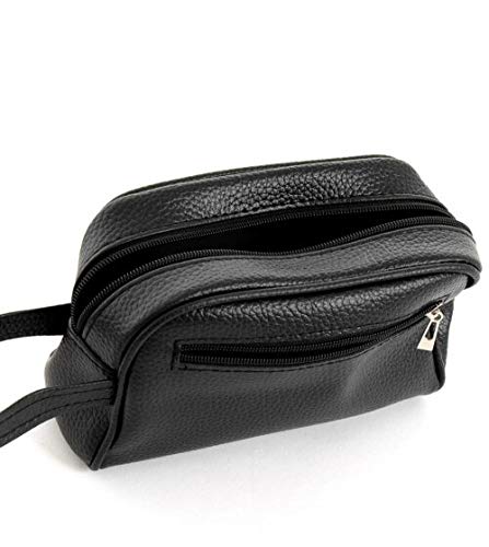 Antony Morale Neceser de muñeca Neceser de viaje Cosméticos Bolso para accesorios hombre mujer Negro Negro