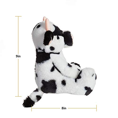 Apricot Lamb-Juguetes Peluche de Vaca clásica Animal de Peluche Suave,Ideal para niños de 3 años o más y Adultos(Vaca clásica,23cm)