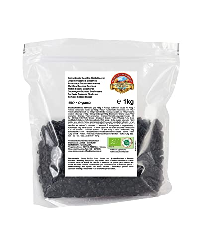 Arándanos BIO secos 1kg - arándanos dulces con azúcar de caña - vegano