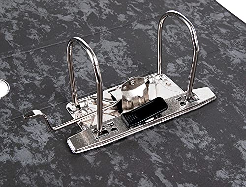 ARCHIVADOR DE PALANCA FOLIO JASPEADO NEGRO CON CAJA (PACK DE 8 ARCHIVADORES)