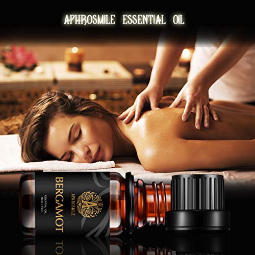 Aromaterapia aceite esencial de bergamota, 100% puro aceite de bergamota Perfume Para Difusor, Humidificador, grado terapéutico aromaterapia Fragancia de aceite esencial de bergamota 0,33 oz - 10ml