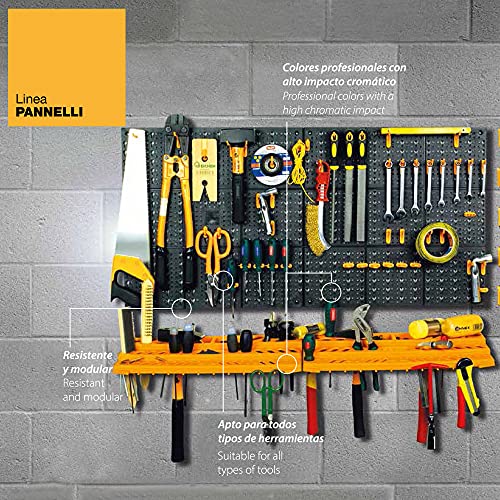 Art Plast 2 paneles en polipropileno L 500 x H 500 mm + 2 estantes + 50 ganchos surtidos
