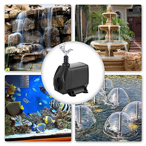 ARTDER Bomba de agua para acuario, 60 W, 3000 l/h, bomba de agua, bomba sumergible, bomba de extracción para acuario, pequeña bomba sumergible para acuario, estanque, sin ruido, cable de 1.5 m.