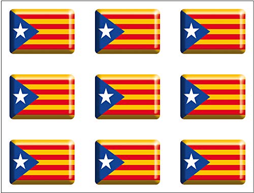 Artimagen Pegatina Bandera Rectángulo 9 uds. Estelada Resina 16x11 mm/ud.