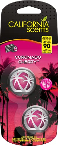Autocare California Car Scents - Ambientador De Coche con Fragancia, Olor Y Esencias A Coronado Cherry, Aroma A Piruleta De Cereza (minidifusores, 2uds), Color Standard, Cereza
