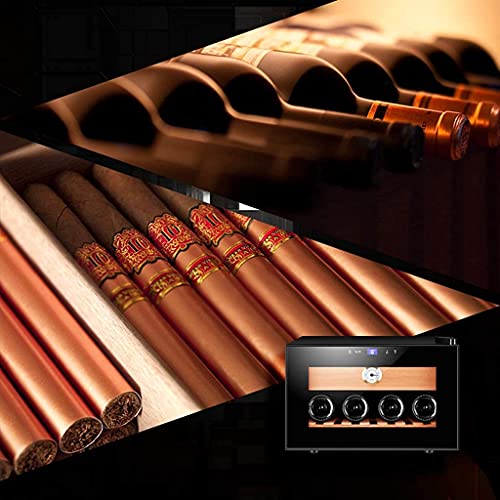 AWJ Gabinete de cigarros Inteligente Temperatura Constante Madera de Cedro hidratante Levantamiento Desnudo Caja de cigarros hogar pequeño gabinete de Vino Boxeo de cigarros alcohólicos