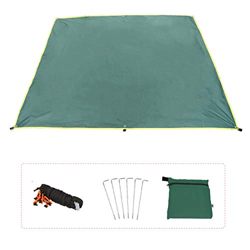 Azarxis Toldo Impermeable Ligero Lona de Tiendas de Campaña Alfombras para Vajilla de Exterior y Picnic Playa (Verde, M - 180 x 220 cm)