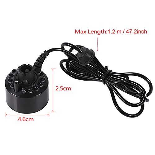 B18JPsF 12 LED Ultrasonic Mist Maker, atomizador de Aire de atomizador de máquina de Niebla de Estanque pequeño características de Agua, Halloween, Navidad y Otras Decoraciones navideñas.