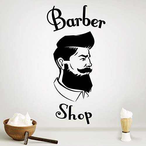 Barbería tienda signo de pared pegatina decoración ventana signos vinilo hogar pegatinas barbería decoración mural calcomanía salón de belleza autoadhesivo letras cartel ventanas estilista